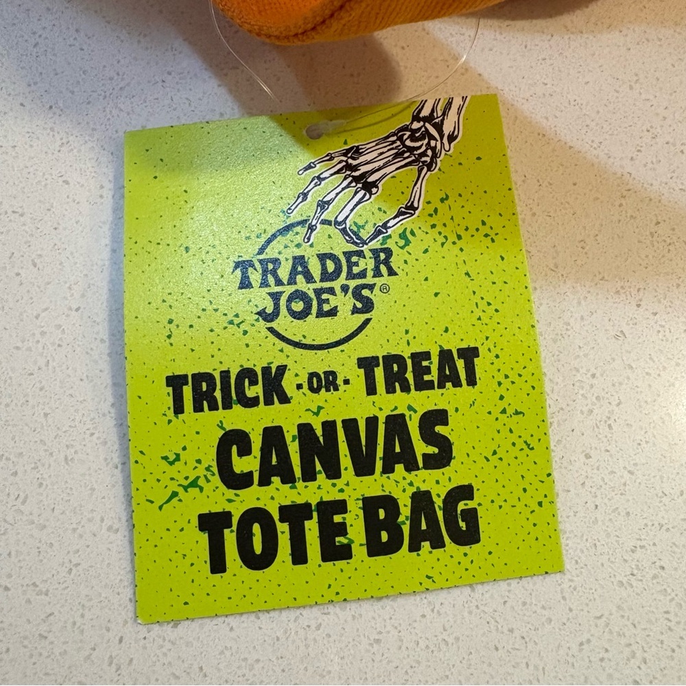 Trader Joe's Orange Tote Bag - Picture 9 of 10